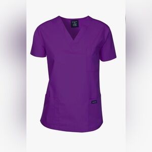 Cherokee  Purple V-Neck Scrub Top
XSMALL—TOP ONLY